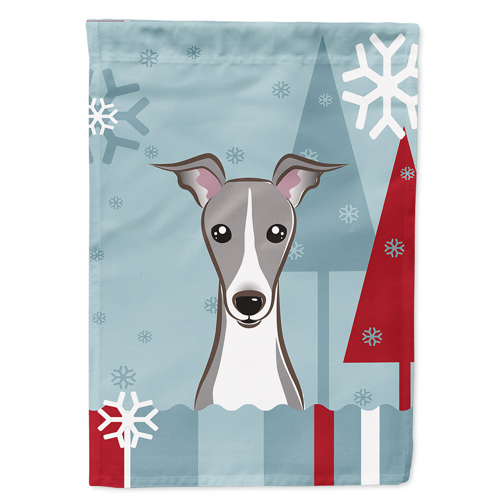 Winter Holiday Italian Greyhound Flag Canvas House Size BB1732CHF  the-store.com.