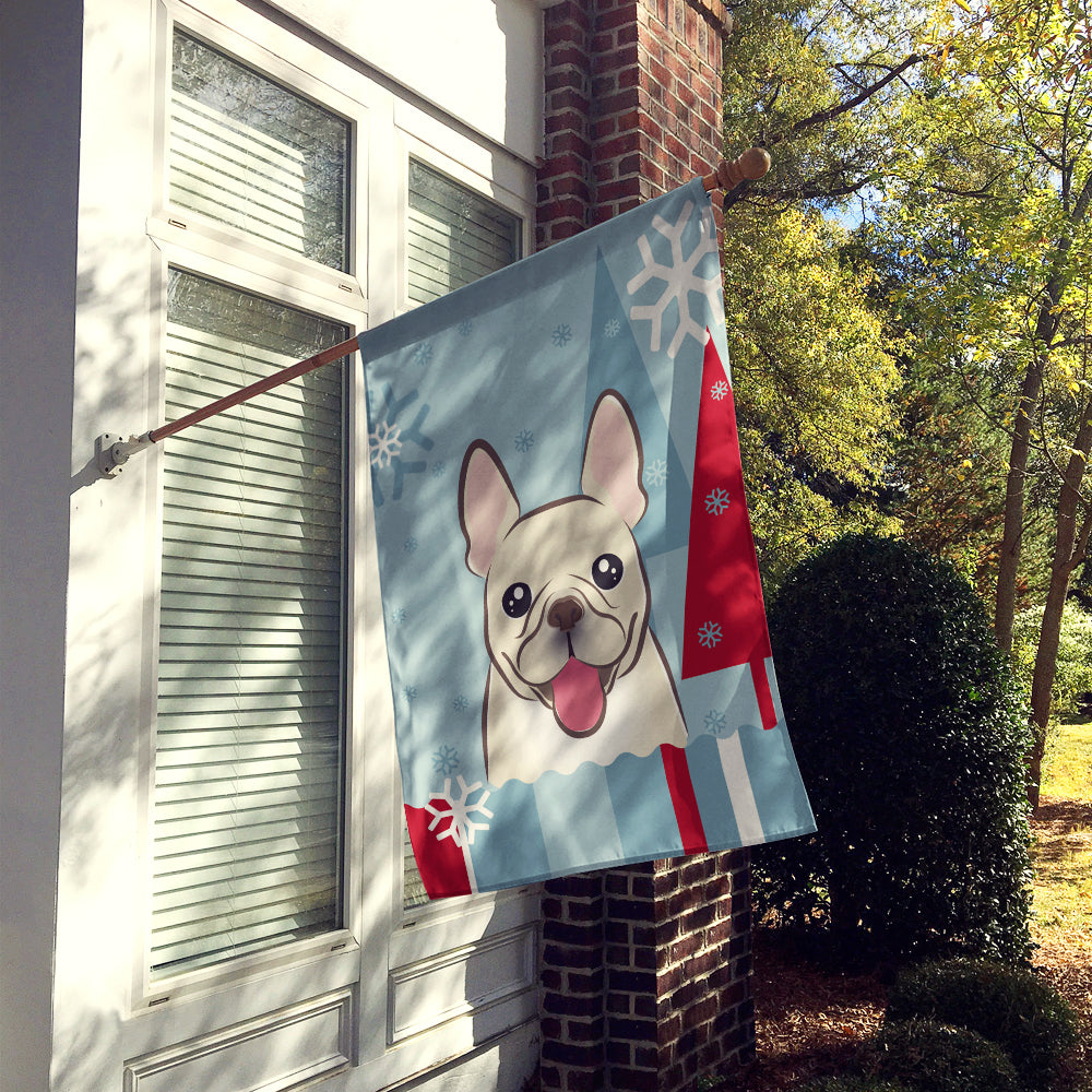 Winter Holiday French Bulldog Flag Canvas House Size BB1734CHF  the-store.com.