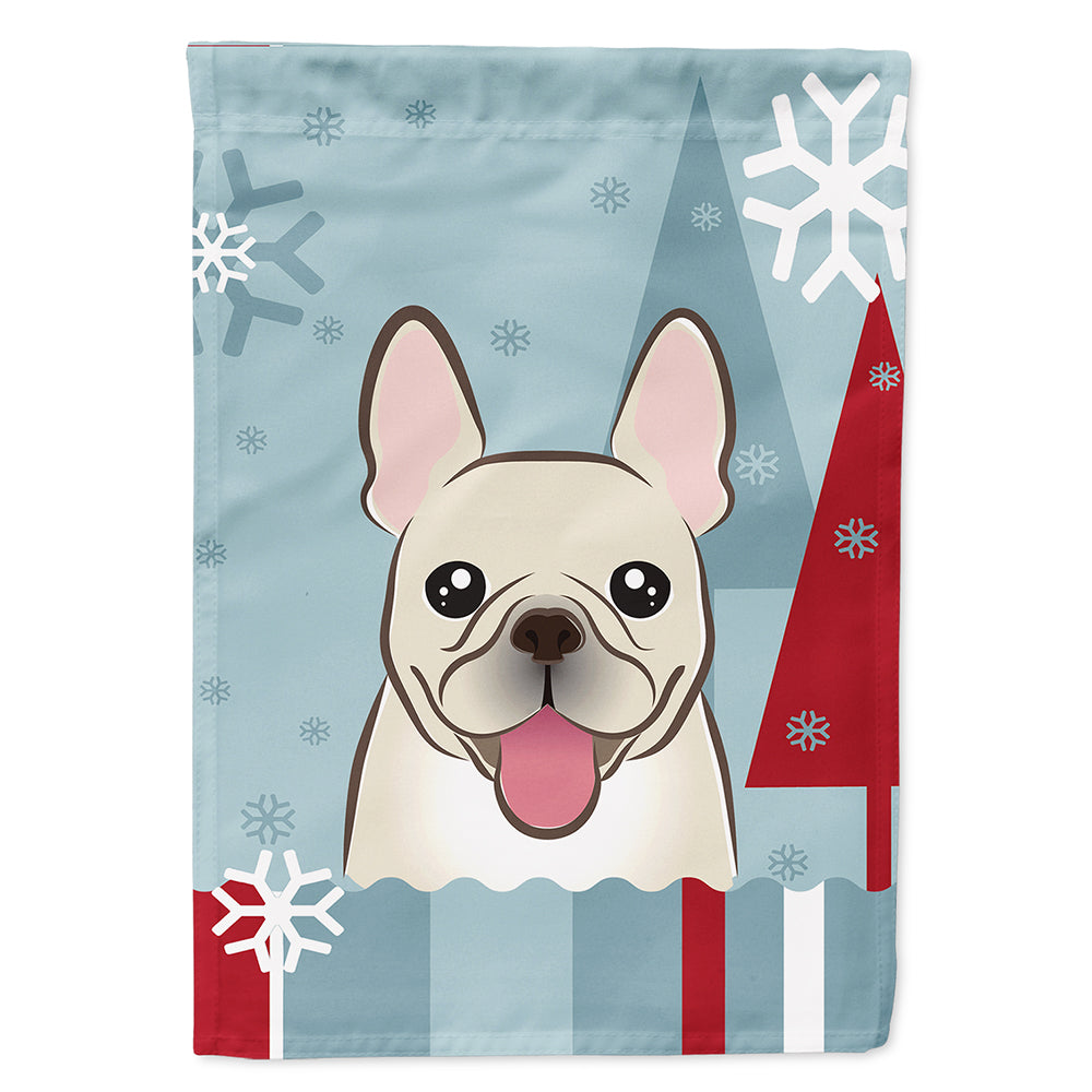 Winter Holiday French Bulldog Flag Canvas House Size BB1734CHF  the-store.com.