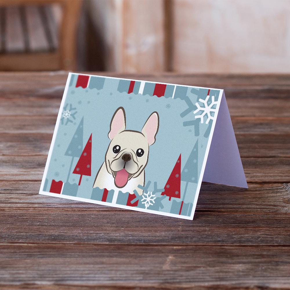 Buy this Winter Holiday French Bulldog Greeting Cards and Envelopes Pack of 8