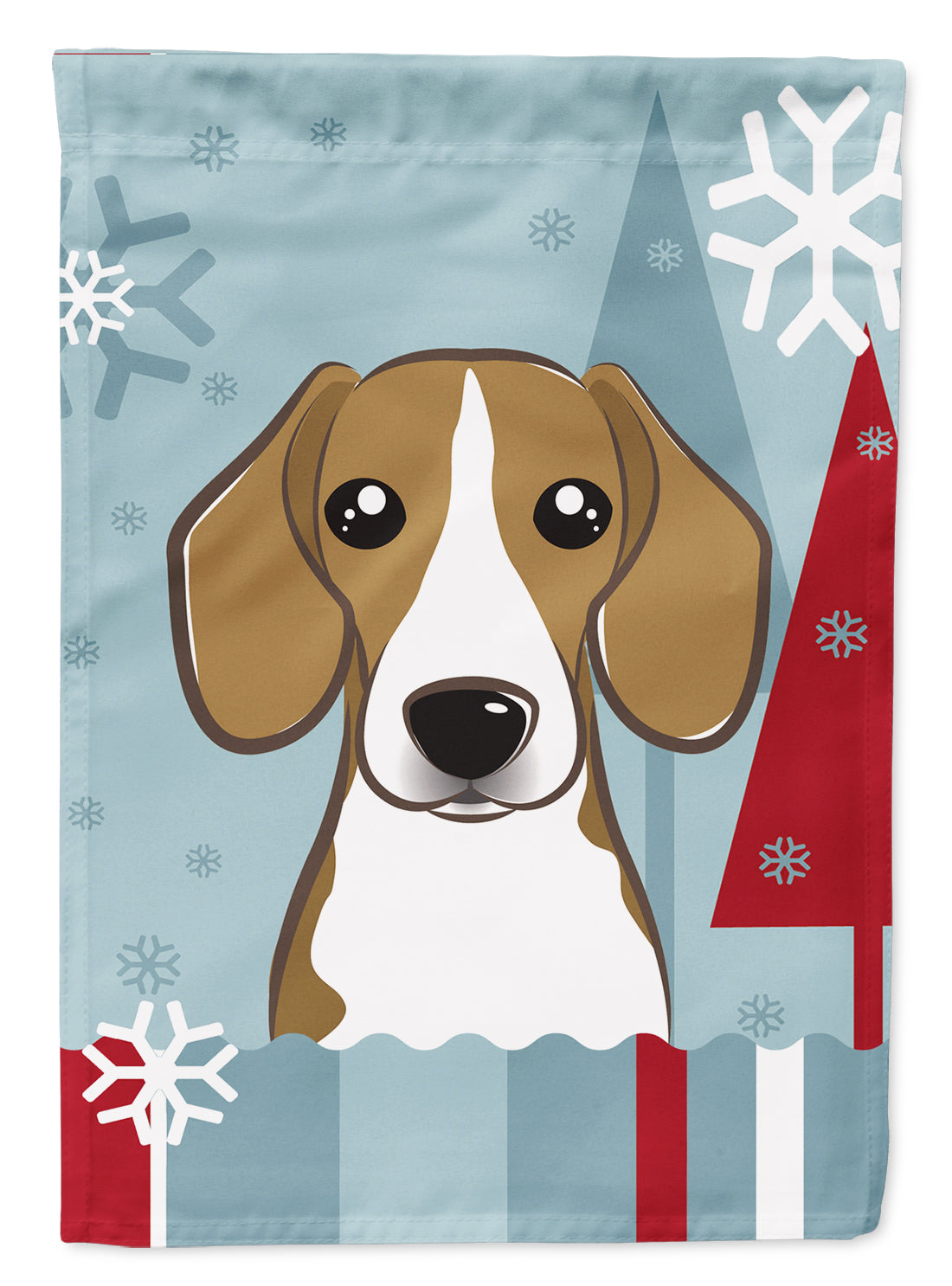 Winter Holiday Beagle Flag Garden Size BB1735GF.