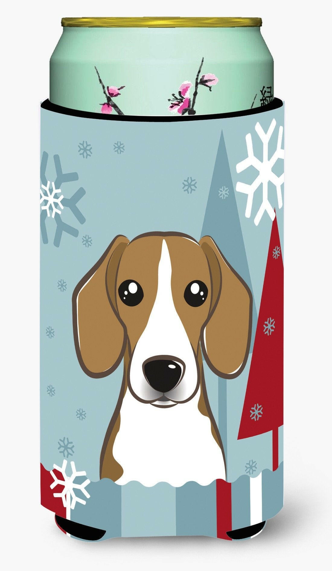 Winter Holiday Beagle Tall Boy Beverage Insulator Hugger BB1735TBC by Caroline's Treasures