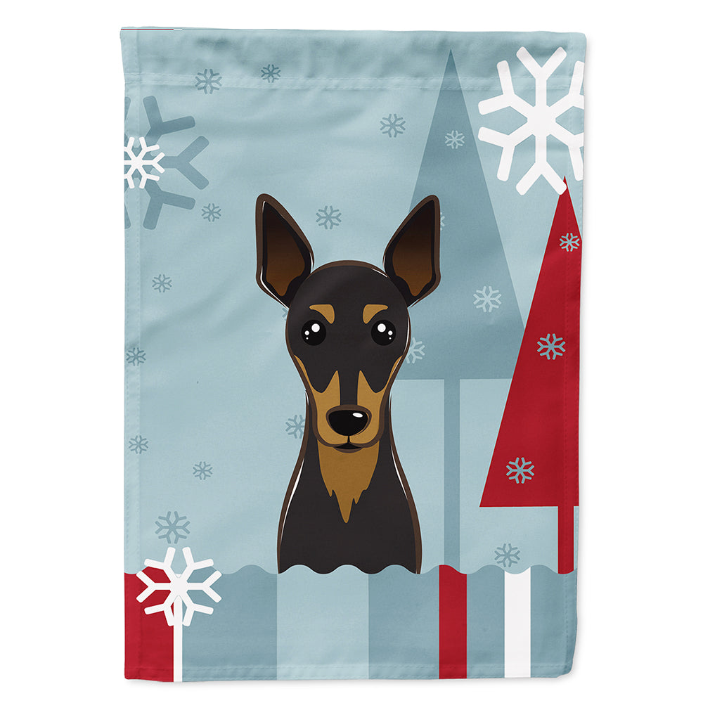 Winter Holiday Min Pin Flag Canvas House Size BB1736CHF  the-store.com.