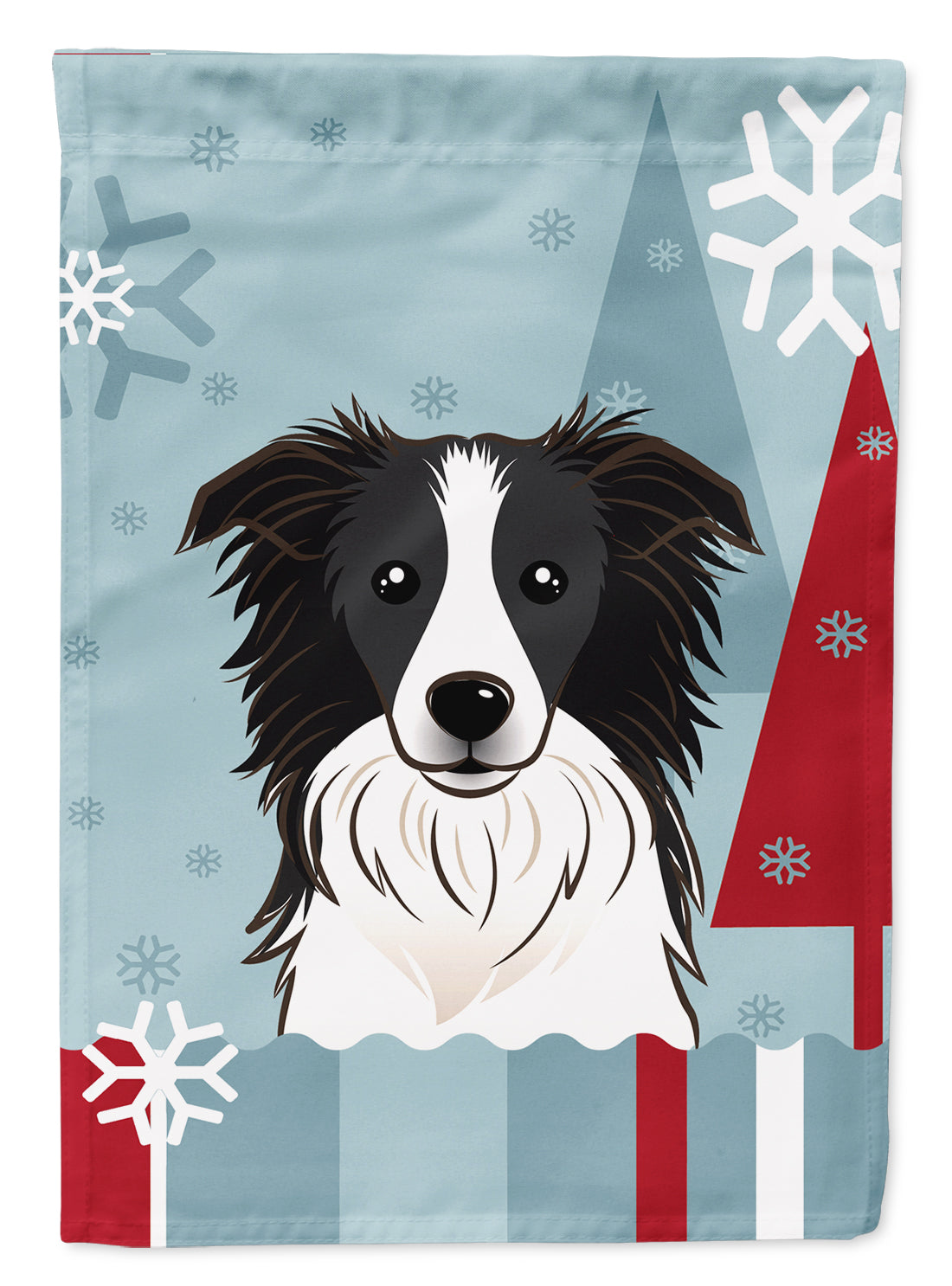 Winter Holiday Border Collie Flag Garden Size BB1737GF.