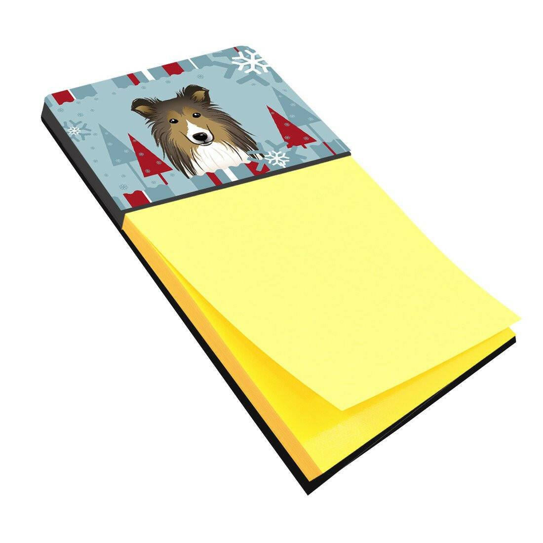 Winter Holiday Sheltie Sticky Note Holder BB1738SN by Caroline's Treasures