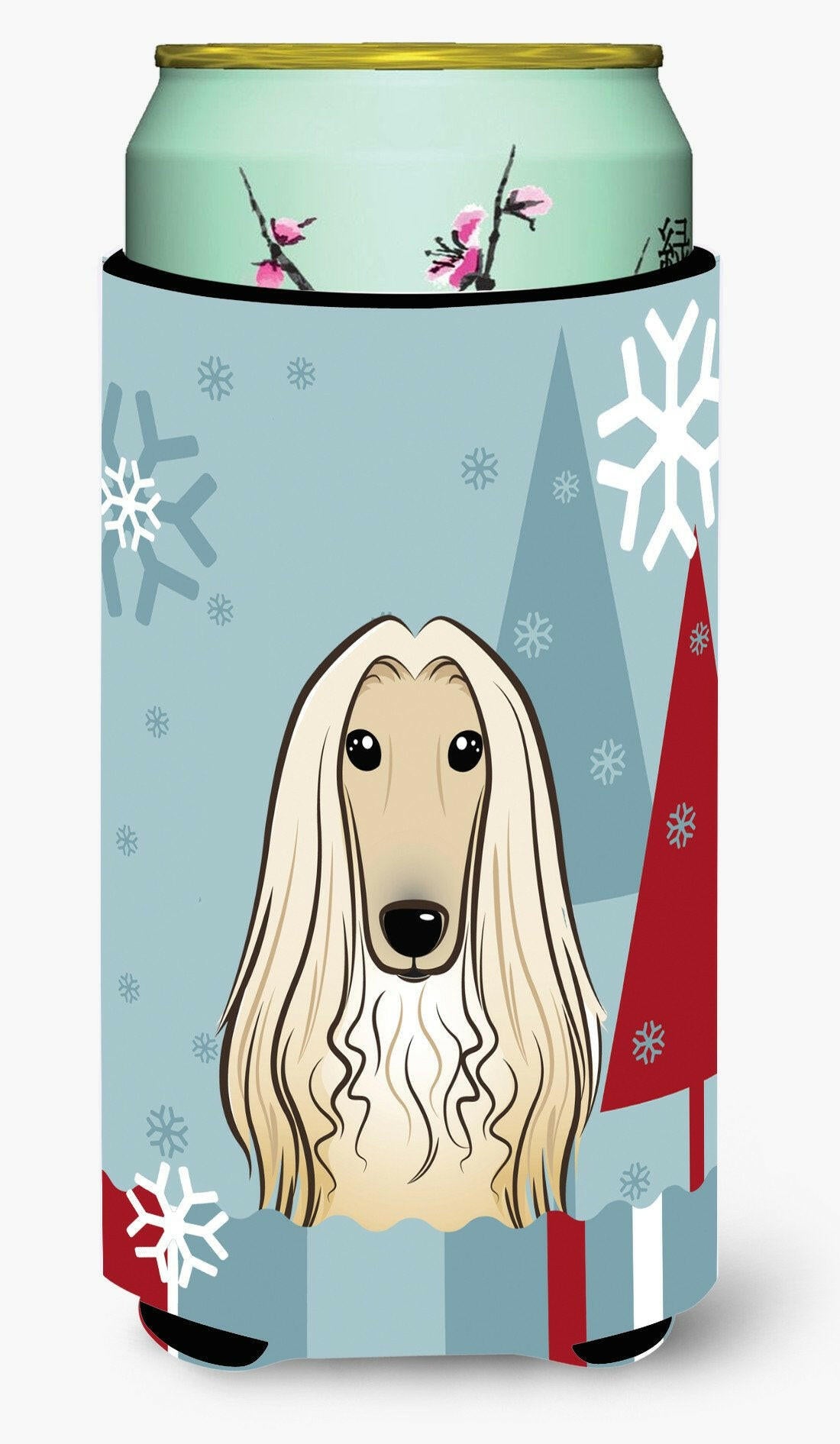 Winter Holiday Afghan Hound Tall Boy Beverage Insulator Hugger BB1740TBC by Caroline's Treasures