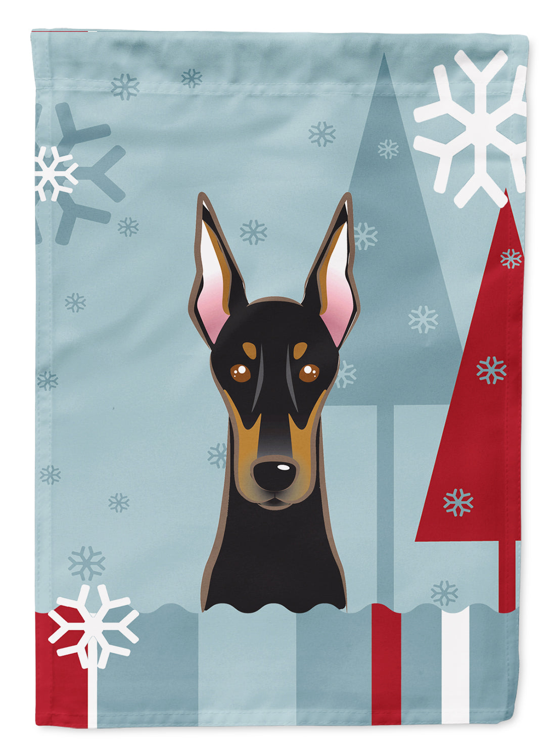 Winter Holiday Doberman Flag Garden Size BB1741GF.