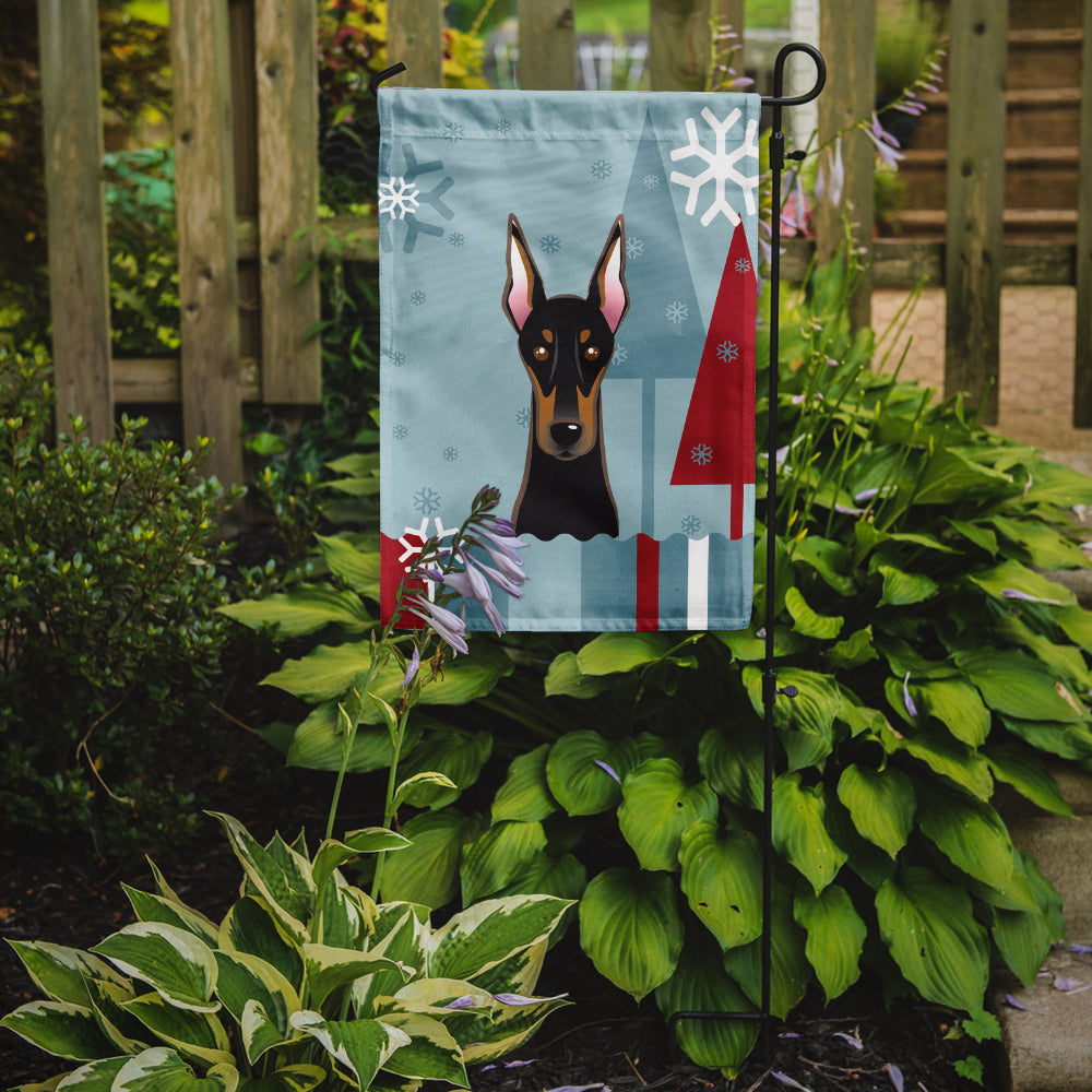 Winter Holiday Doberman Flag Garden Size BB1741GF.