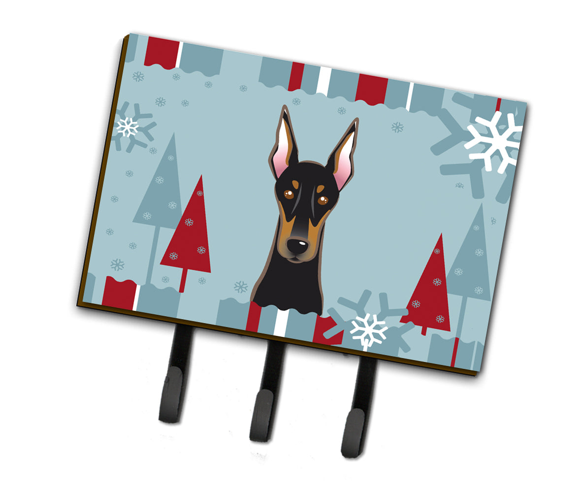 Winter Holiday Doberman Leash or Key Holder BB1741TH68  the-store.com.