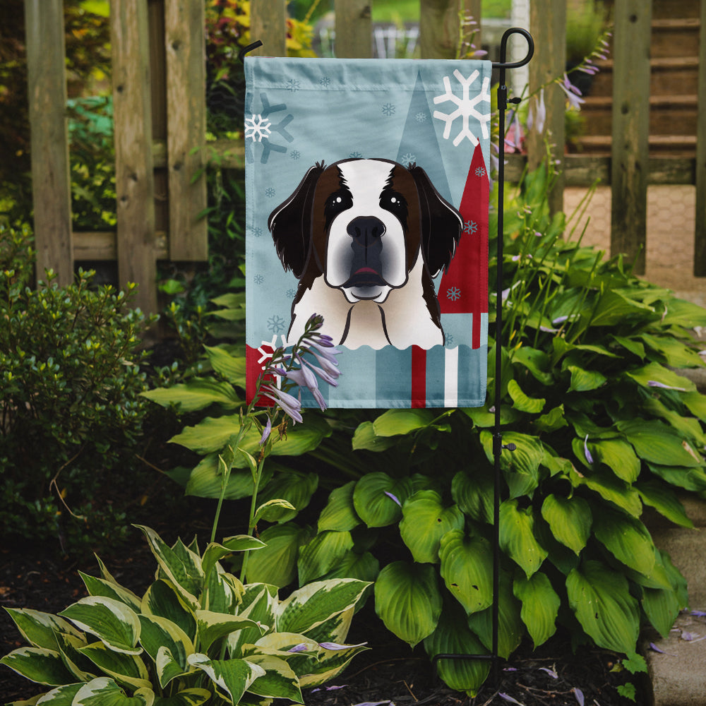 Winter Holiday Saint Bernard Flag Garden Size BB1742GF.