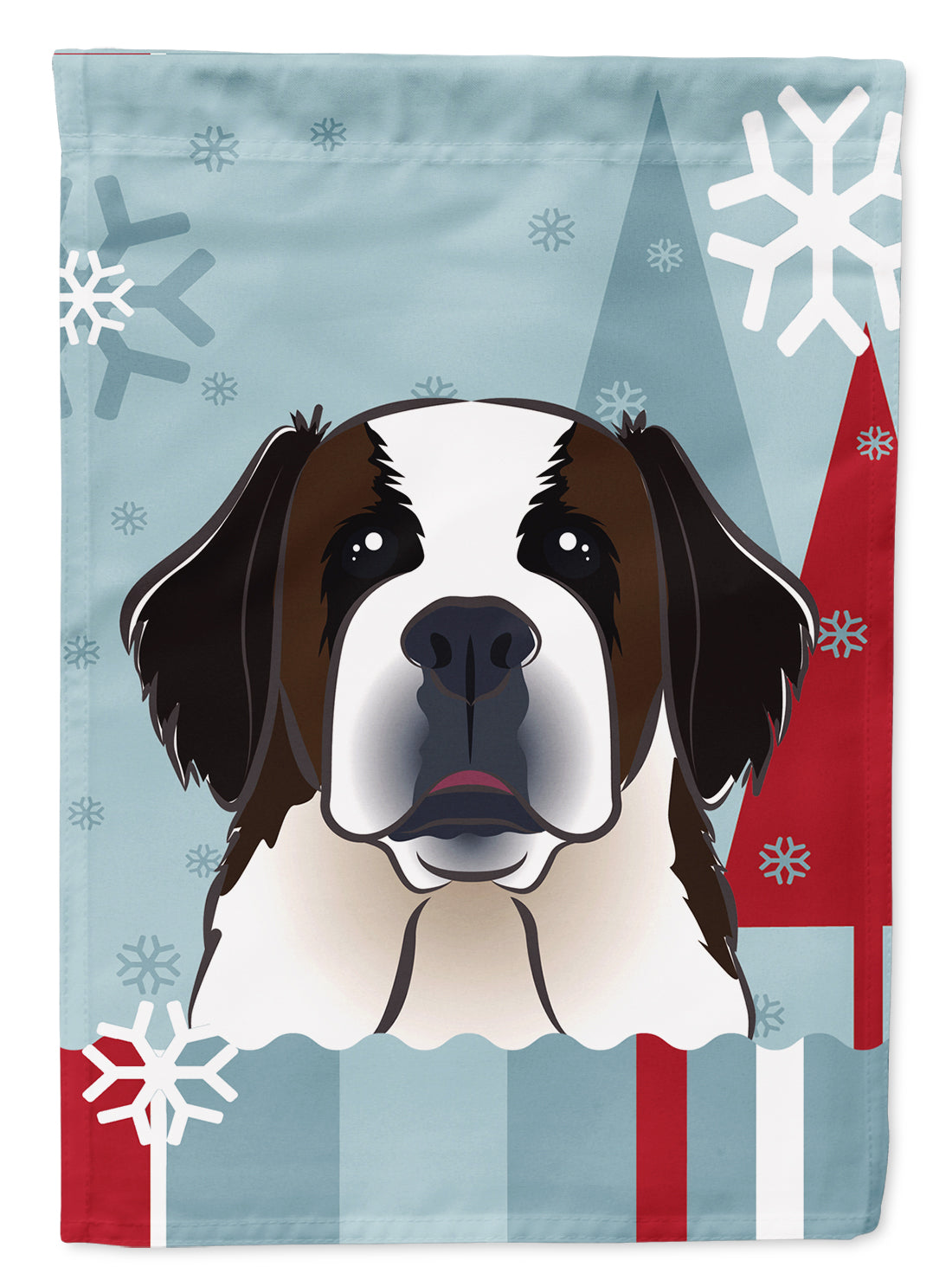 Winter Holiday Saint Bernard Flag Garden Size BB1742GF.