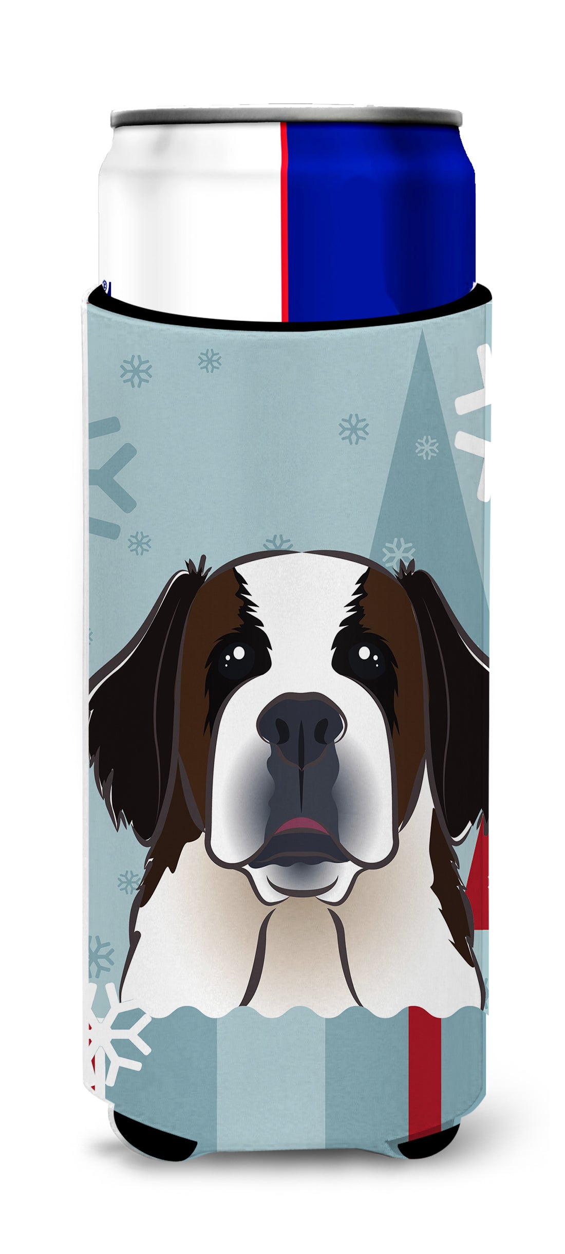 Winter Holiday Saint Bernard Ultra Beverage Insulators for slim cans BB1742MUK  the-store.com.