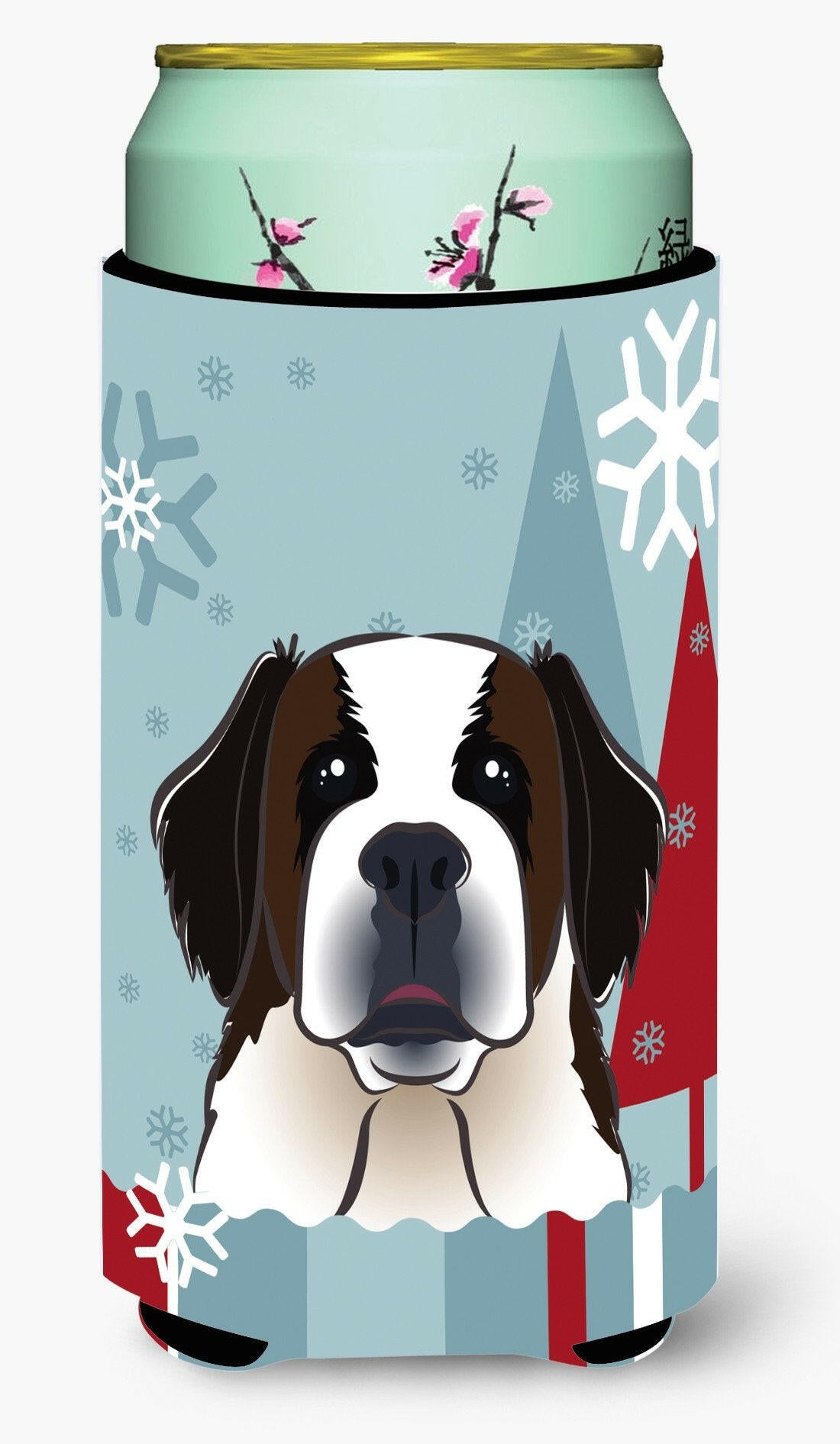 Winter Holiday Saint Bernard Tall Boy Beverage Insulator Hugger BB1742TBC by Caroline's Treasures