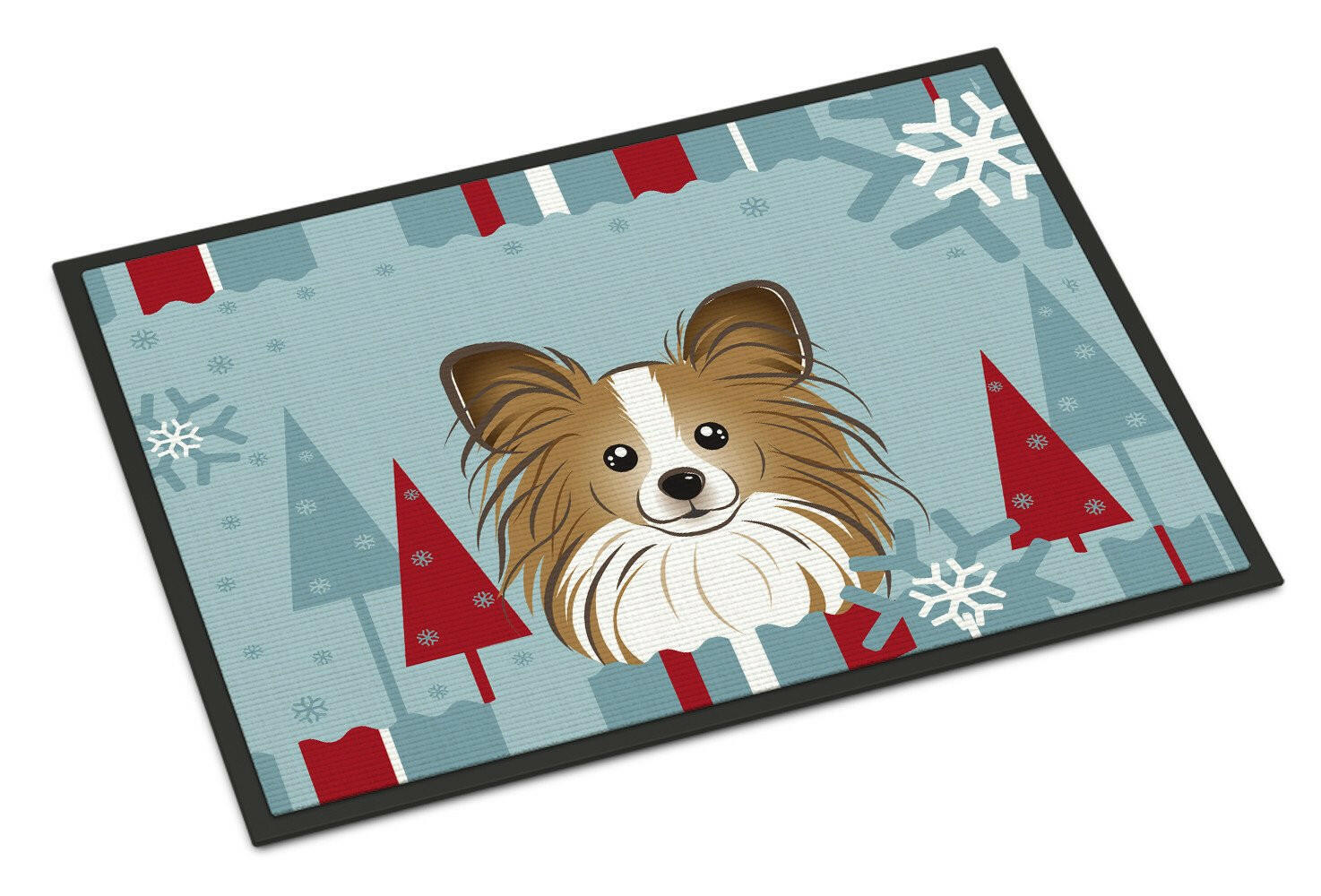 Winter Holiday Papillon Indoor or Outdoor Mat 24x36 BB1744JMAT - the-store.com