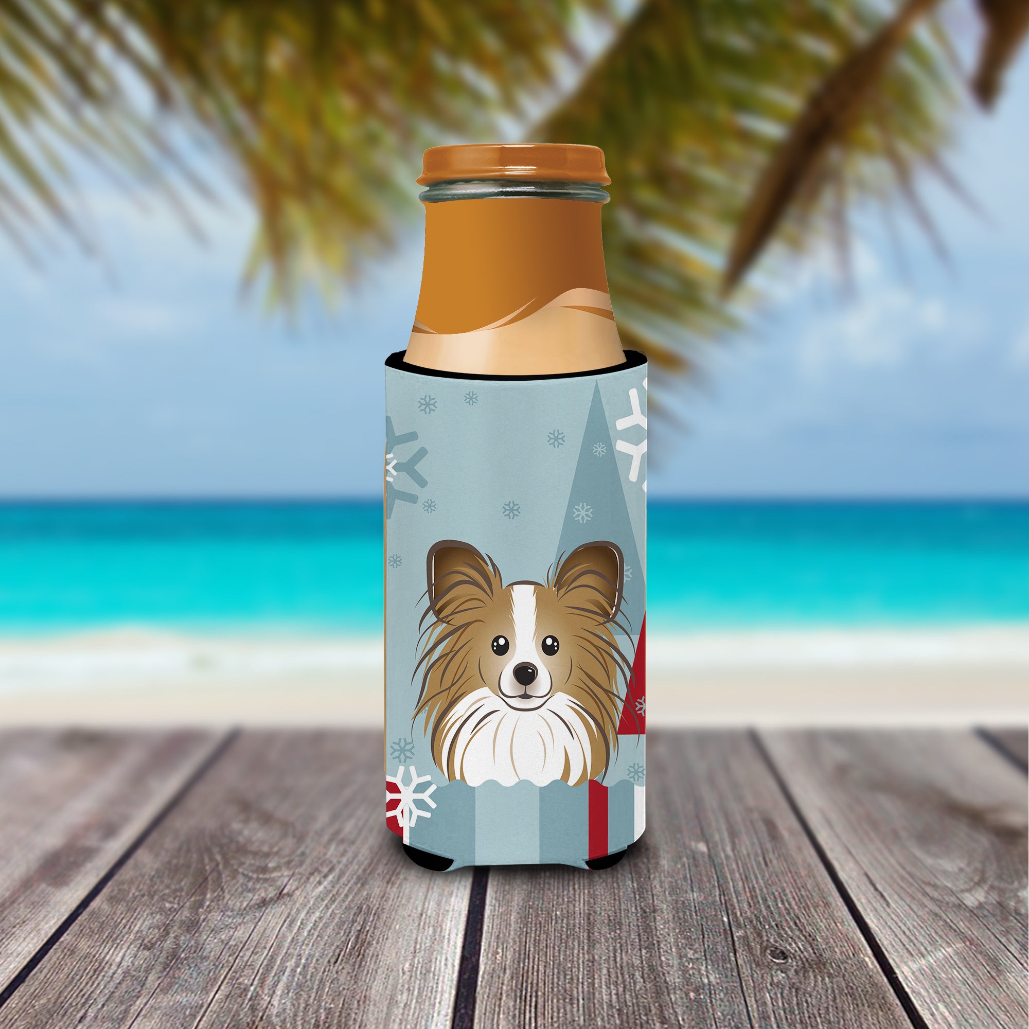 Winter Holiday Papillon Ultra Beverage Insulators for slim cans BB1744MUK  the-store.com.