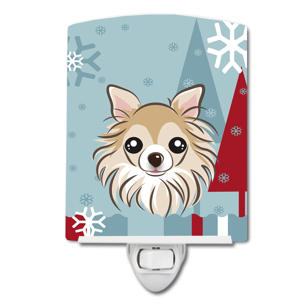 Winter Holiday Chihuahua Ceramic Night Light BB1747CNL - the-store.com