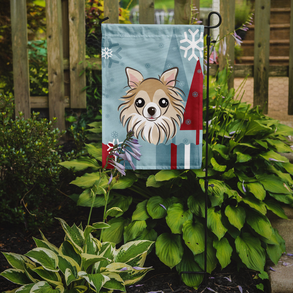 Winter Holiday Chihuahua Flag Garden Size BB1747GF.