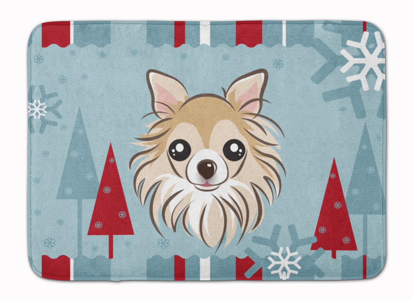 Winter Holiday Chihuahua Machine Washable Memory Foam Mat BB1747RUG - the-store.com