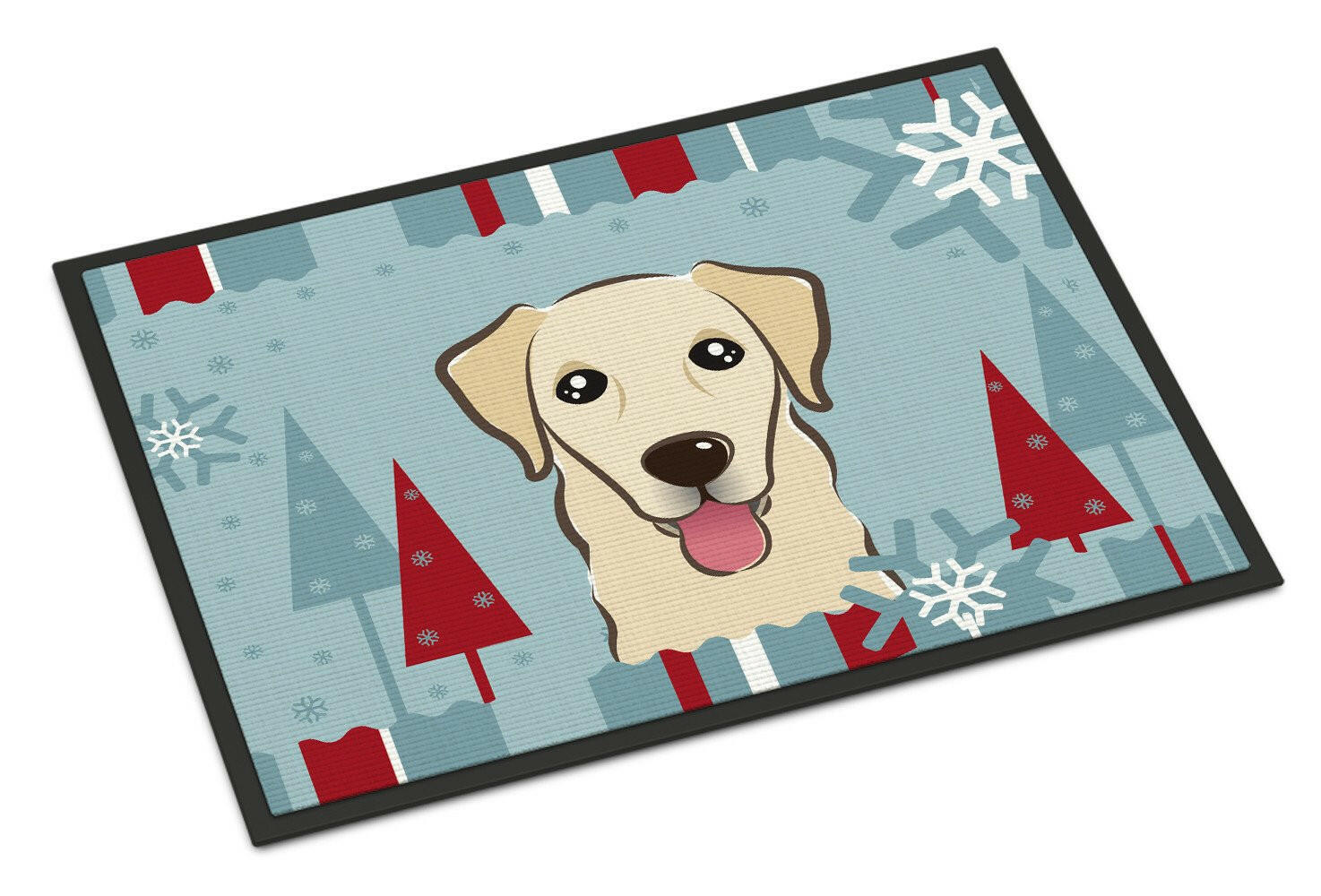 Winter Holiday Golden Retriever Indoor or Outdoor Mat 24x36 BB1748JMAT - the-store.com