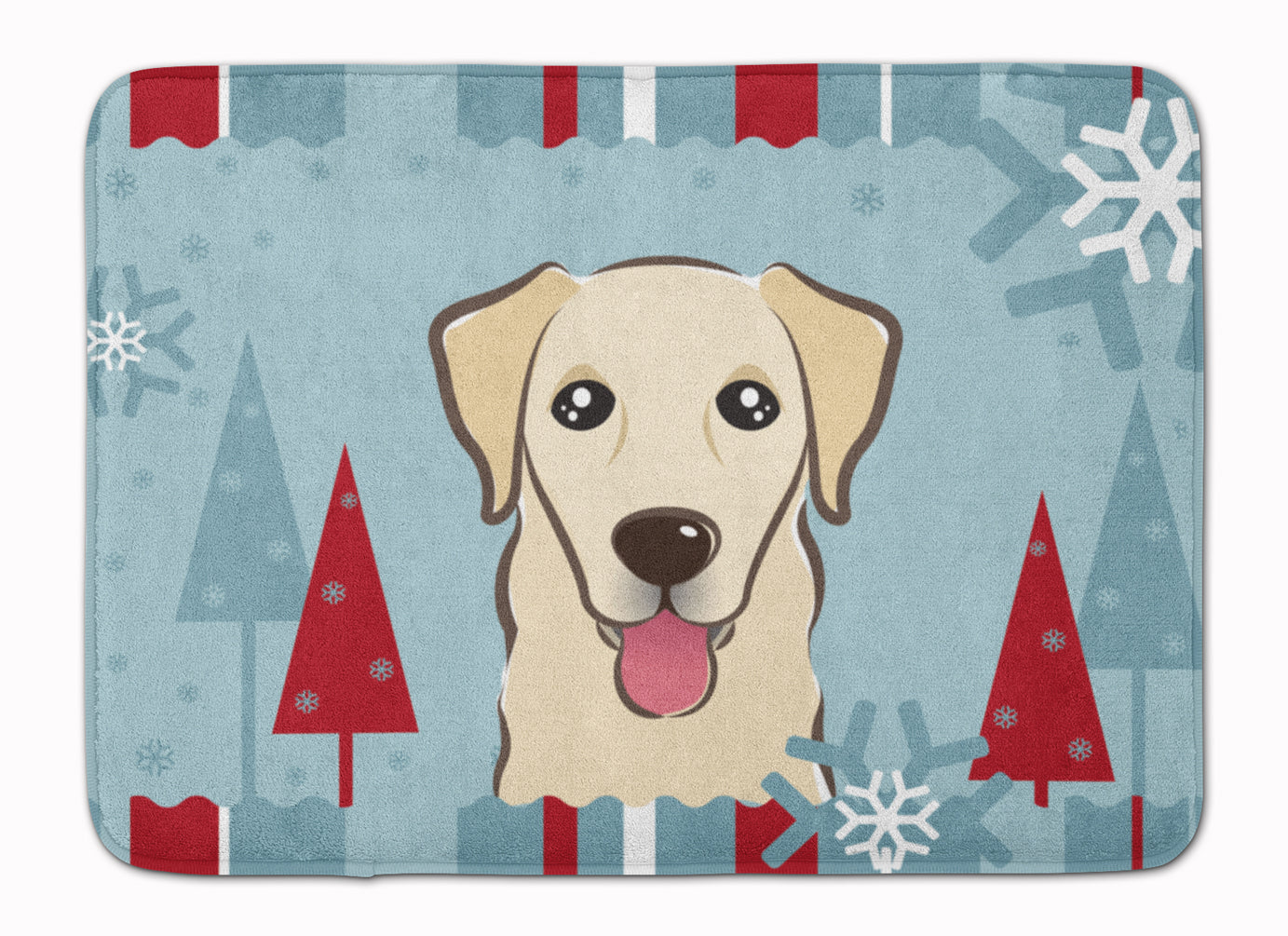 Winter Holiday Golden Retriever Machine Washable Memory Foam Mat BB1748RUG - the-store.com