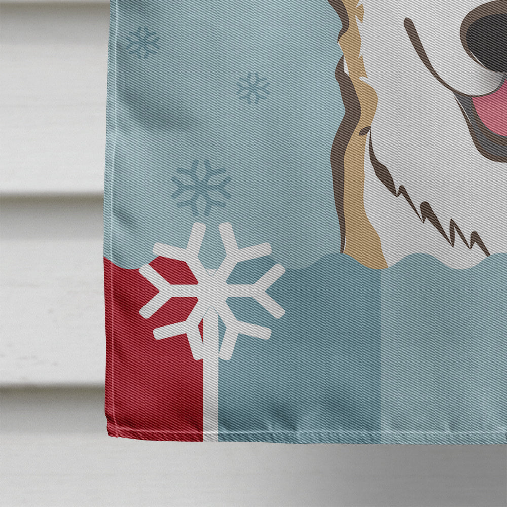 Winter Holiday Sable Corgi Flag Canvas House Size BB1749CHF  the-store.com.