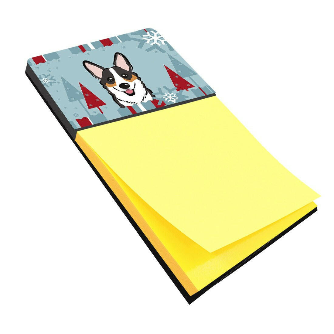 Winter Holiday Tricolor Corgi Sticky Note Holder BB1751SN by Caroline&#39;s Treasures