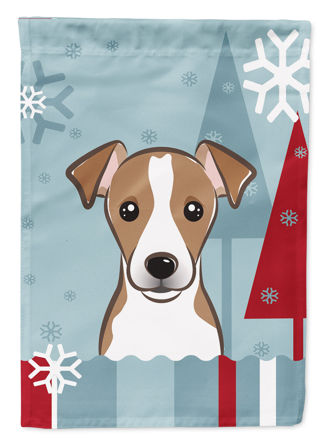 Winter Holiday Jack Russell Terrier Flag Garden Size BB1756GF.