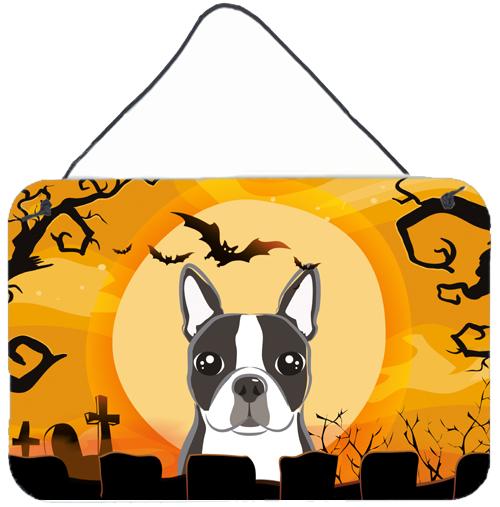 Halloween Boston Terrier Wall or Door Hanging Prints by Caroline's Treasures