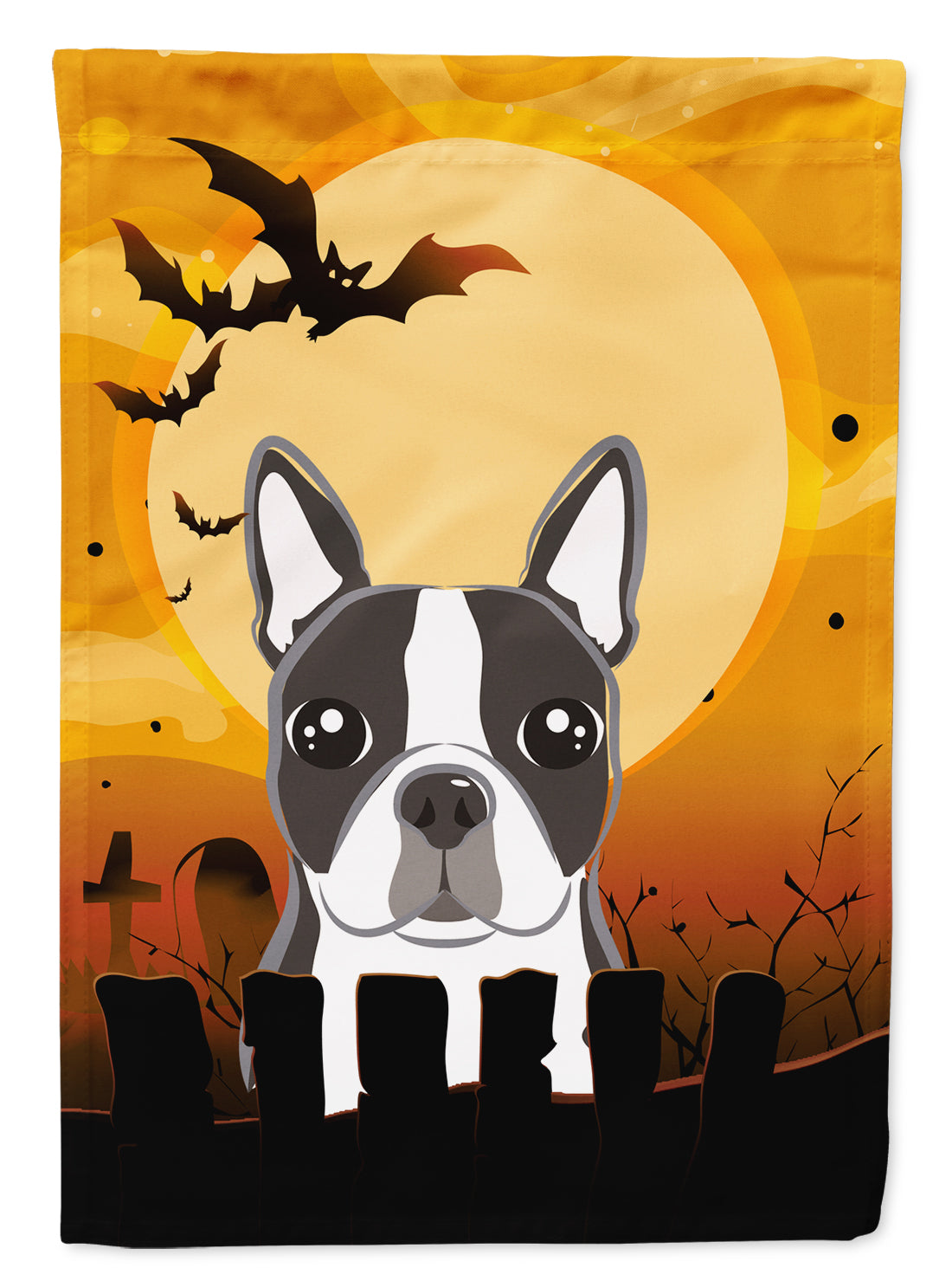 Halloween Boston Terrier Flag Garden Size BB1761GF.