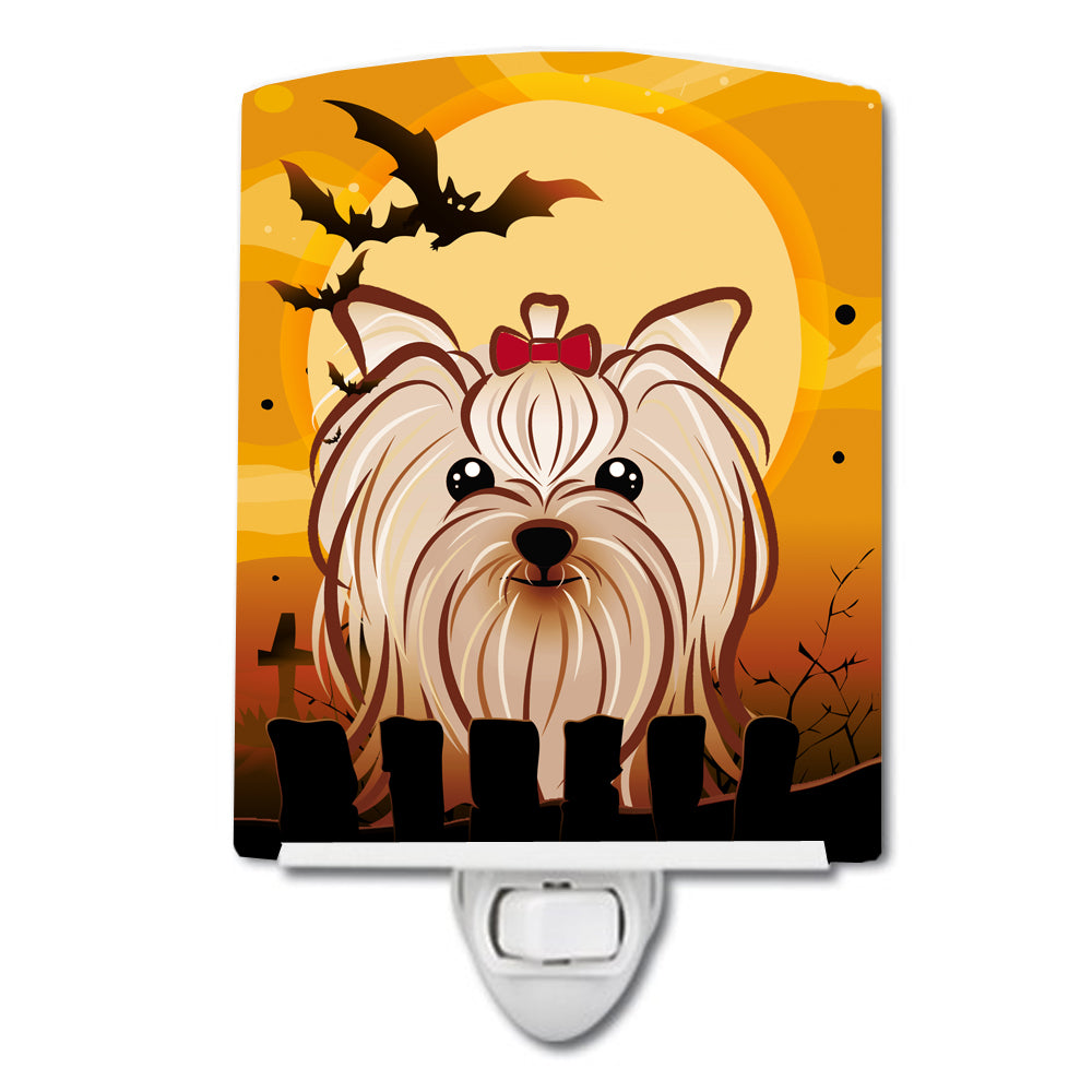 Halloween Yorkie Yorkishire Terrier Ceramic Night Light BB1762CNL - the-store.com