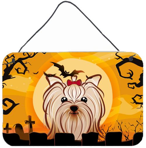 Halloween Yorkie Yorkishire Terrier Wall or Door Hanging Prints by Caroline's Treasures