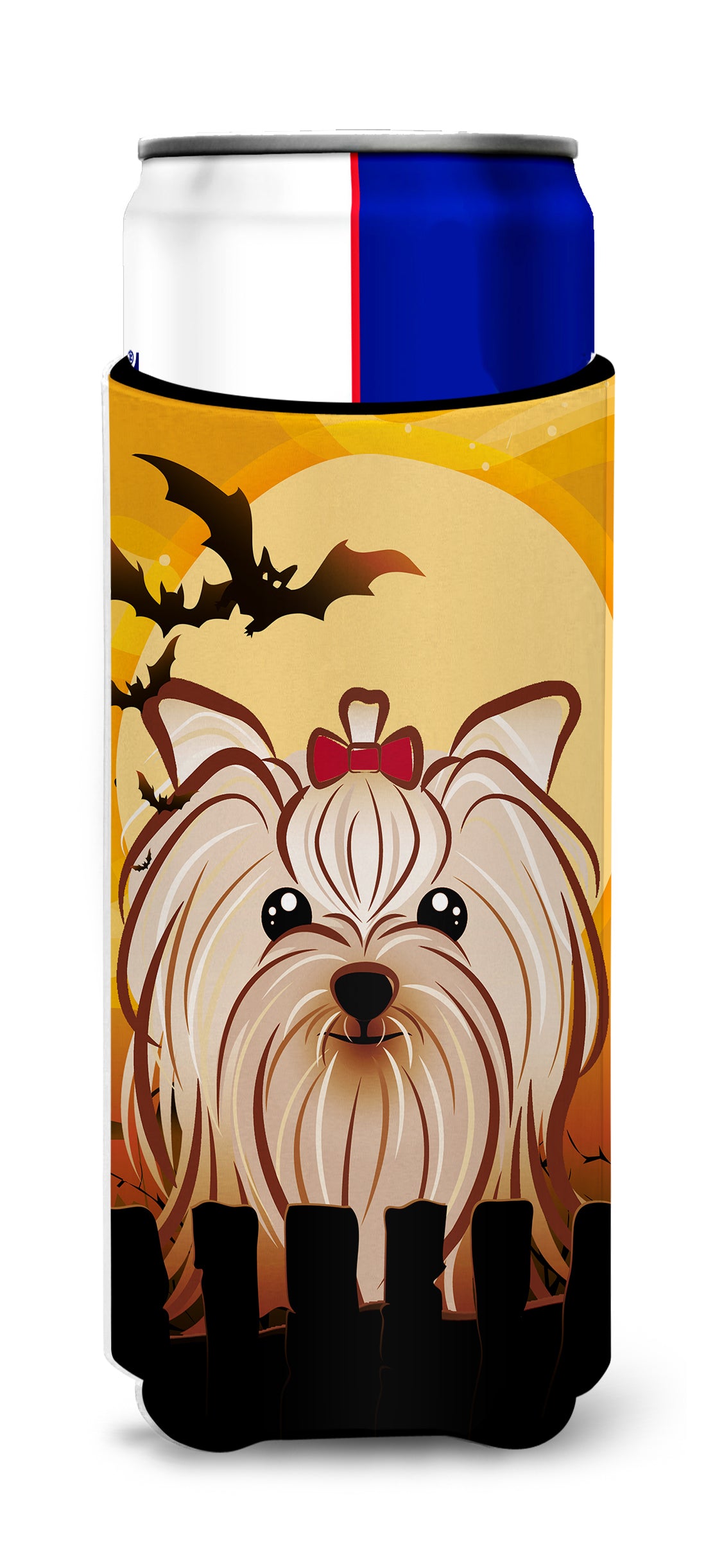 Halloween Yorkie Yorkshire Terrier Ultra Beverage Insulators for slim cans BB1762MUK  the-store.com.