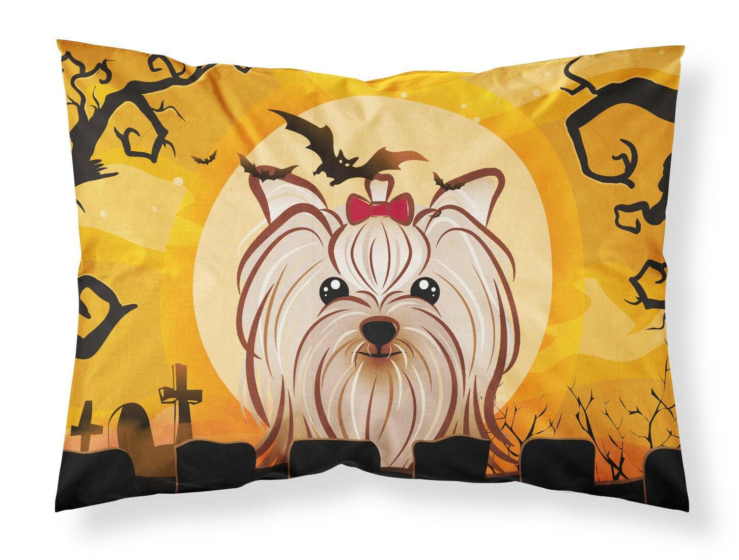 Halloween Yorkie Yorkshire Terrier Fabric Standard Pillowcase BB1762PILLOWCASE by Caroline's Treasures