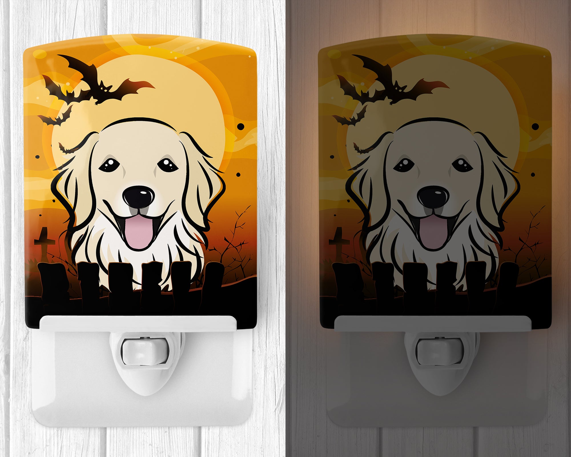 Halloween Golden Retriever Ceramic Night Light BB1763CNL - the-store.com