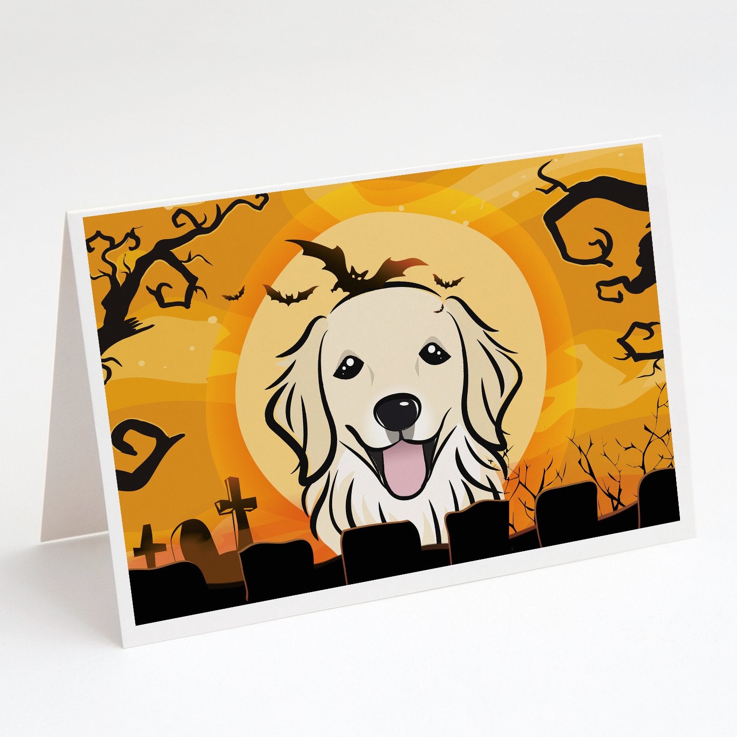 Buy this Halloween Golden Retriever Greeting Cards and Envelopes Pack of 8