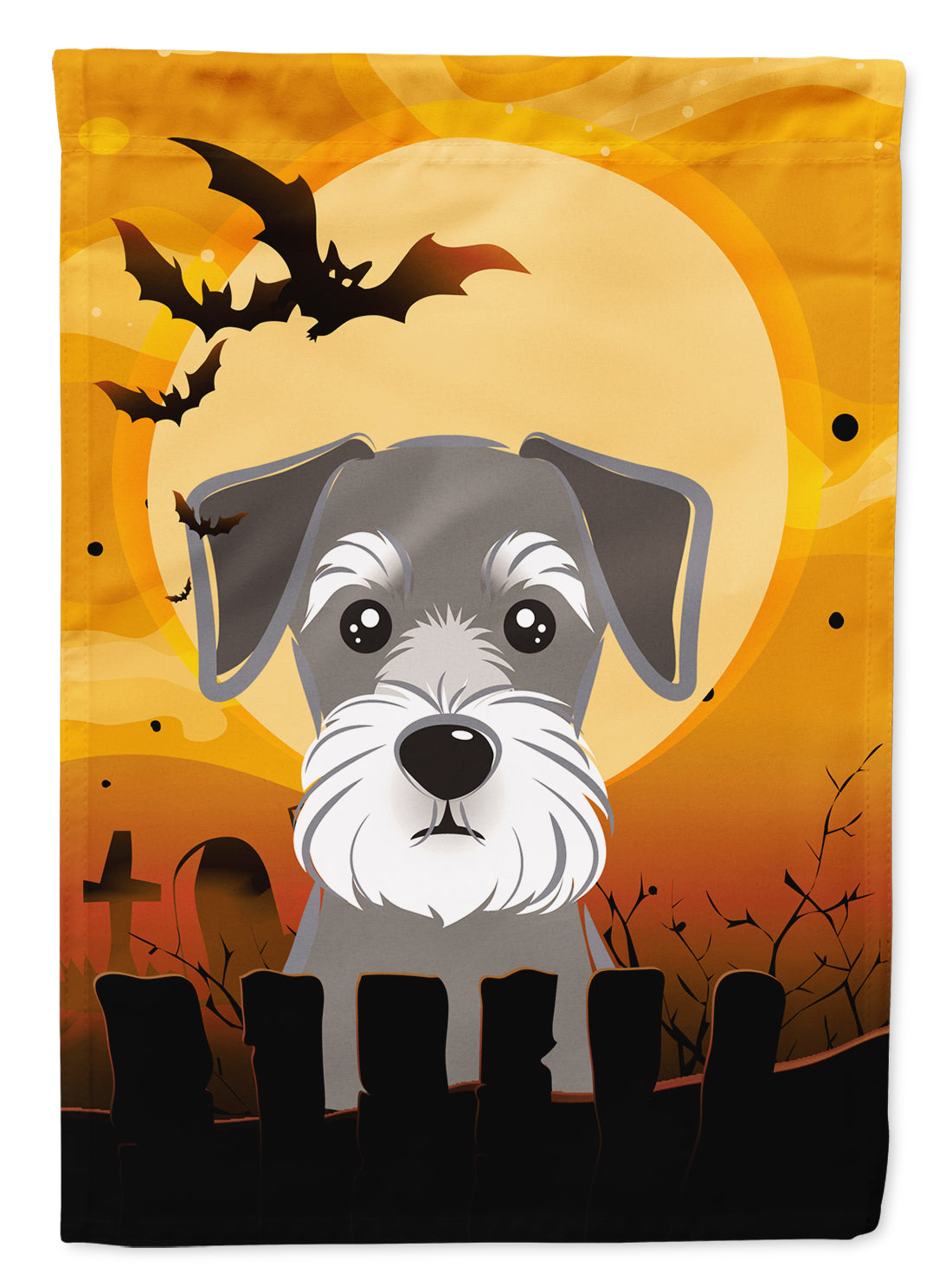 Halloween Schnauzer Flag Canvas House Size BB1764CHF  the-store.com.