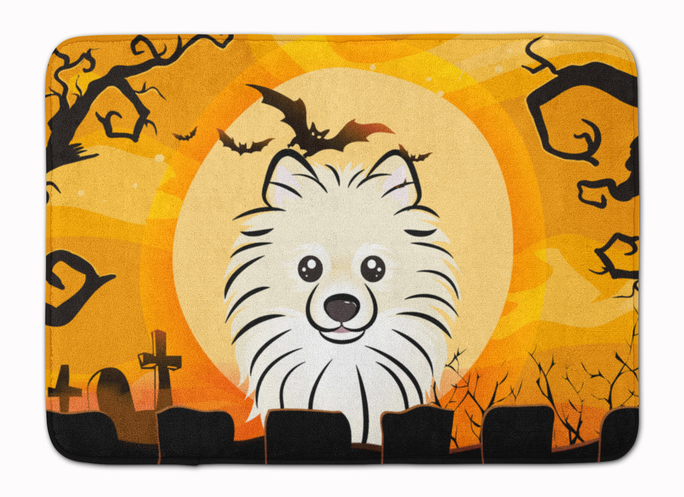 Halloween Pomeranian Machine Washable Memory Foam Mat BB1765RUG - the-store.com