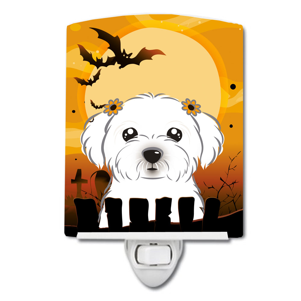 Halloween Maltese Ceramic Night Light BB1766CNL - the-store.com