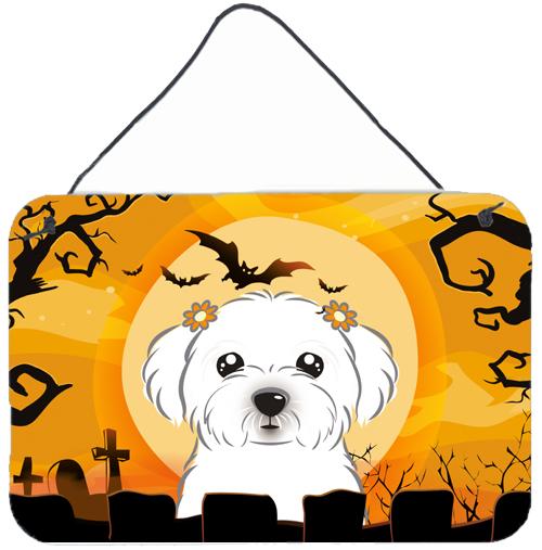 Halloween Maltese Wall or Door Hanging Prints BB1766DS812 by Caroline&#39;s Treasures