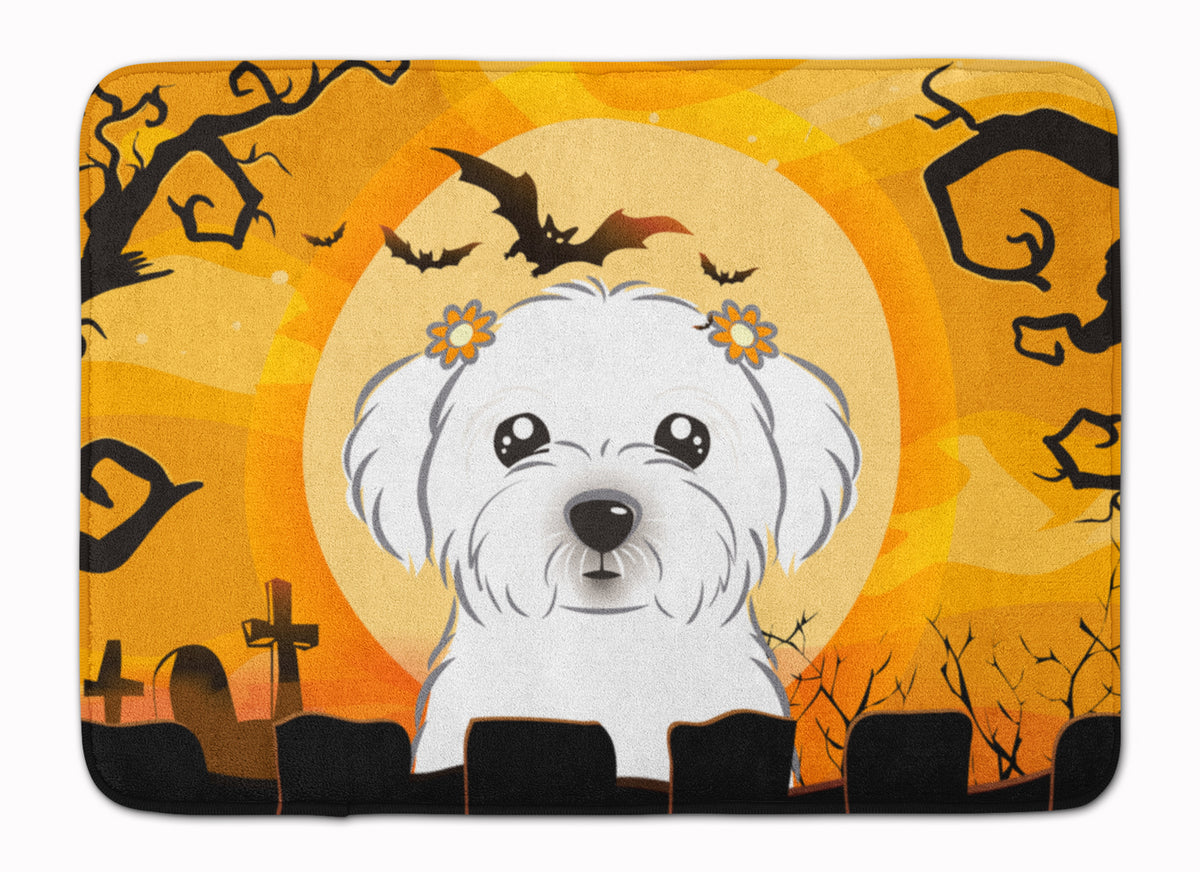 Halloween Maltese Machine Washable Memory Foam Mat BB1766RUG - the-store.com