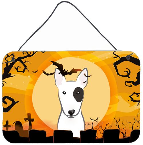 Halloween Bull Terrier Wall or Door Hanging Prints BB1767DS812 by Caroline&#39;s Treasures