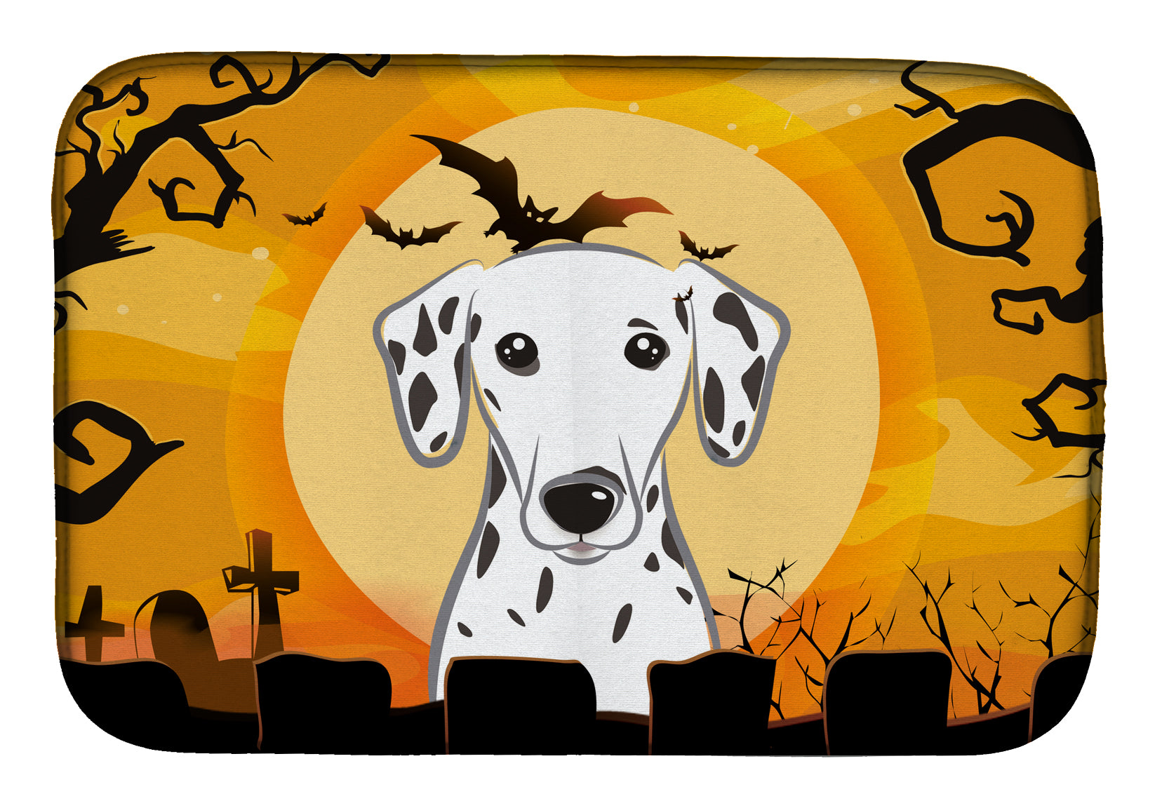 Halloween Dalmatian Dish Drying Mat BB1768DDM  the-store.com.