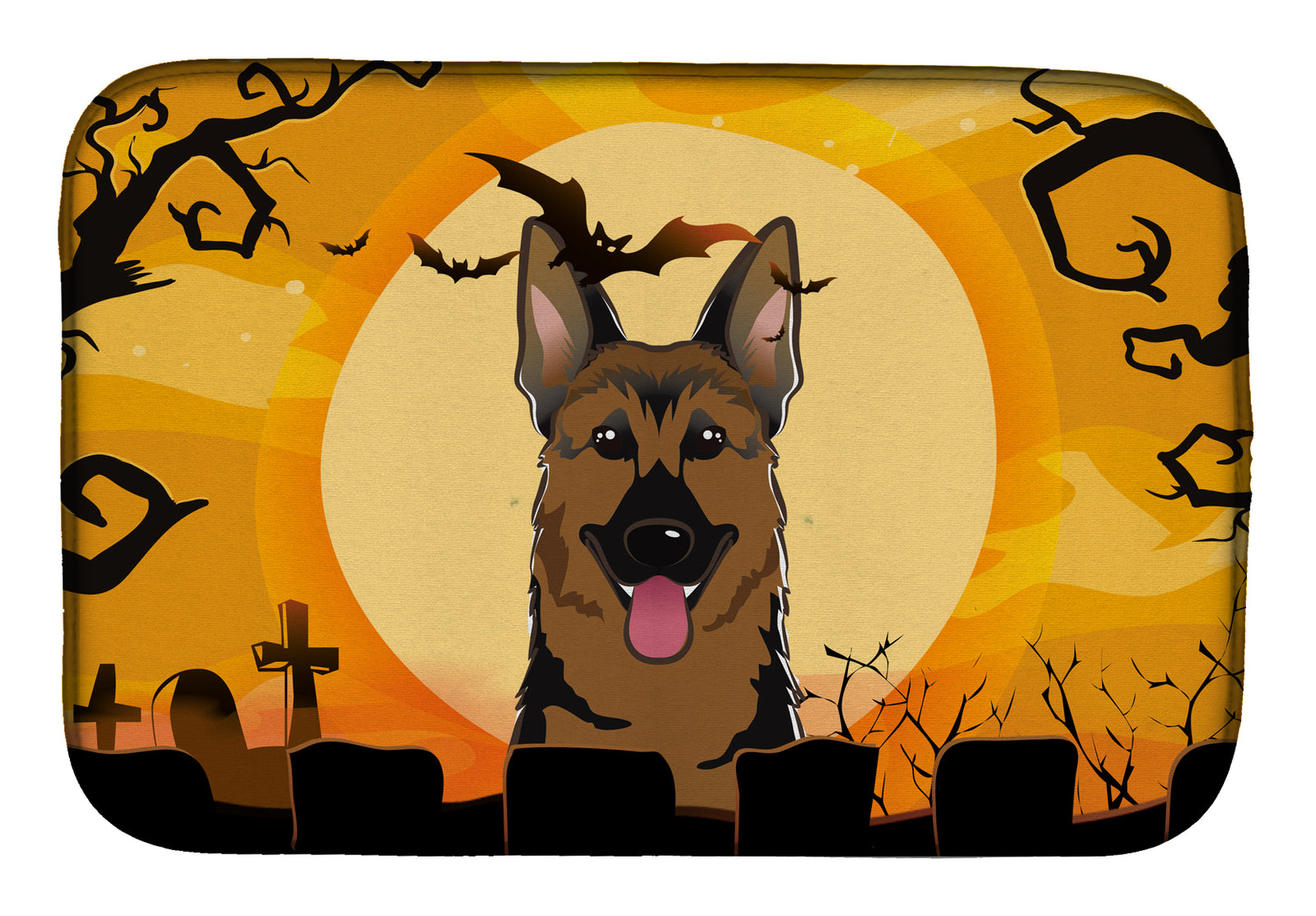 Halloween German Shepherd Dish Drying Mat BB1769DDM  the-store.com.