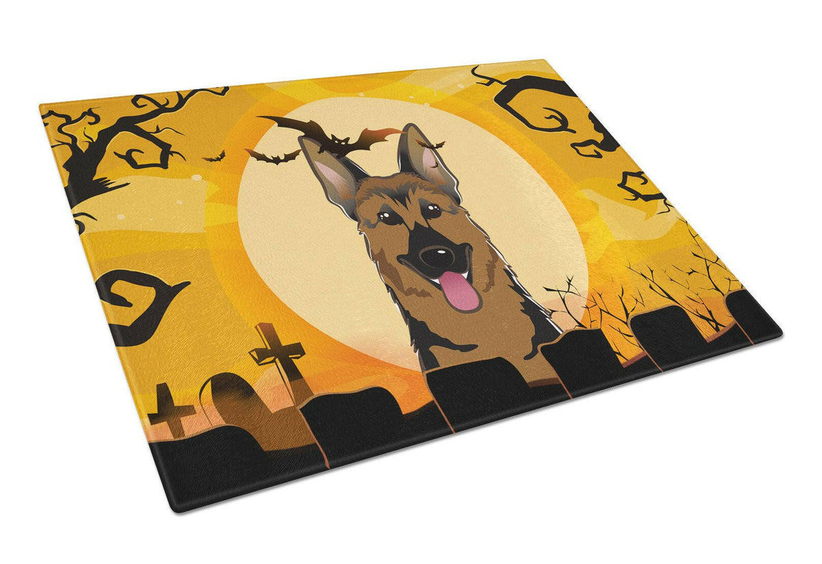 Halloween German Shepherd Glass Cutting Board Large BB1769LCB by Caroline&#39;s Treasures