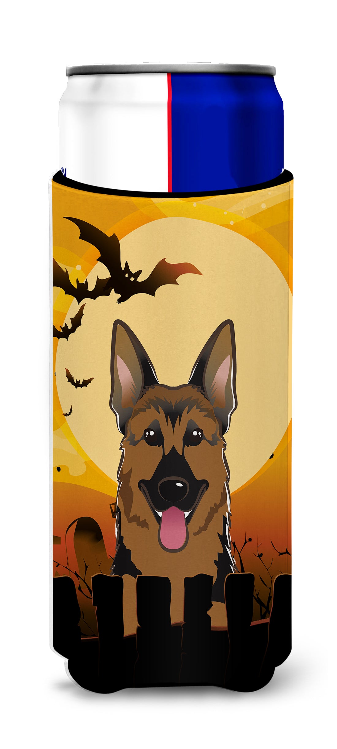 Halloween German Shepherd Ultra Beverage Insulators for slim cans BB1769MUK  the-store.com.