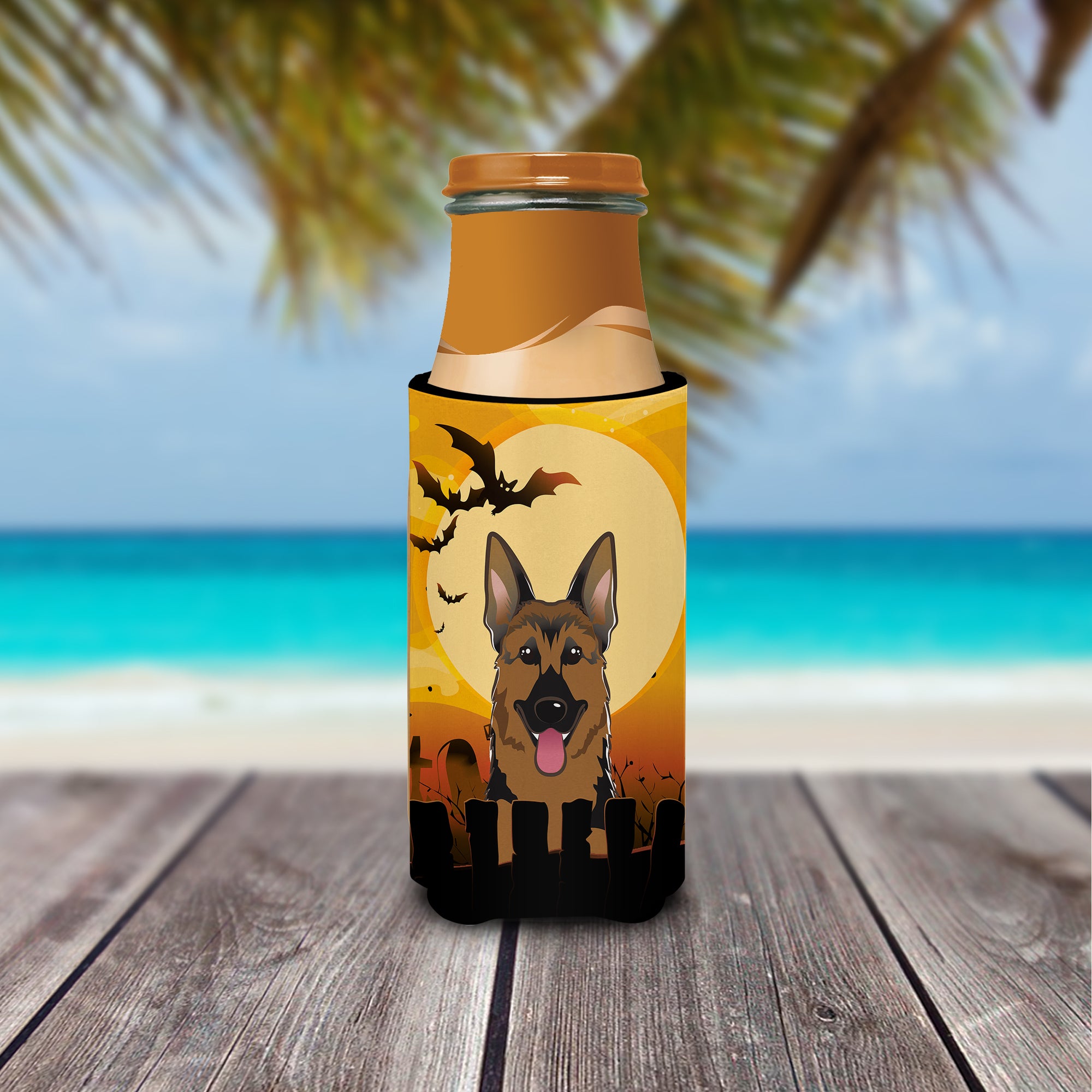 Halloween German Shepherd Ultra Beverage Insulators for slim cans BB1769MUK  the-store.com.