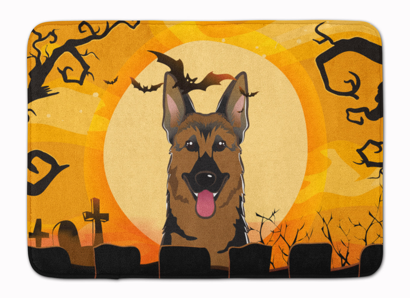 Halloween German Shepherd Machine Washable Memory Foam Mat BB1769RUG - the-store.com