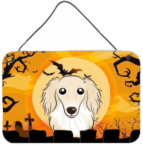 Halloween Longhair Creme Dachshund Wall or Door Hanging Prints BB1770DS812 by Caroline&#39;s Treasures