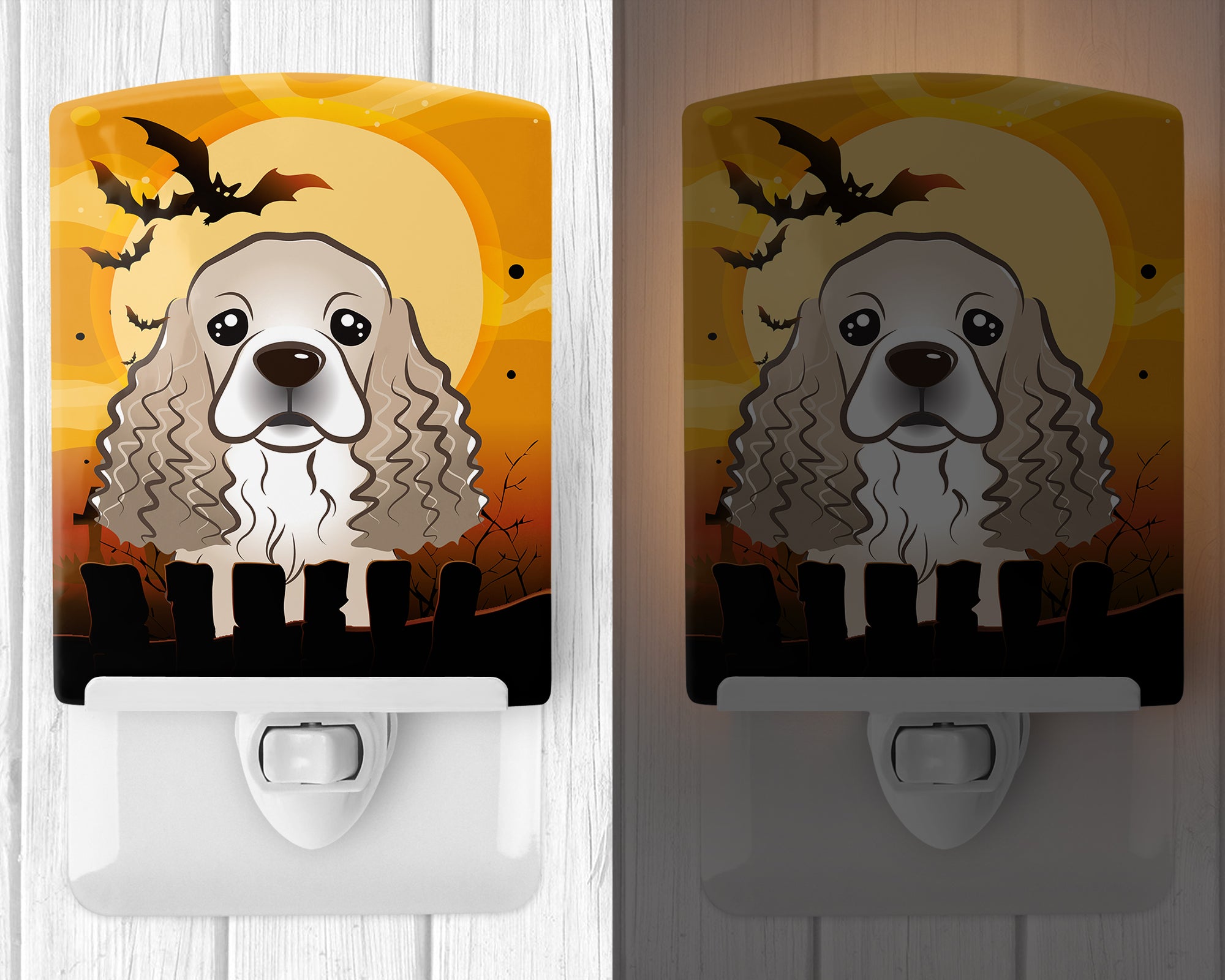 Halloween Cocker Spaniel Ceramic Night Light BB1774CNL - the-store.com