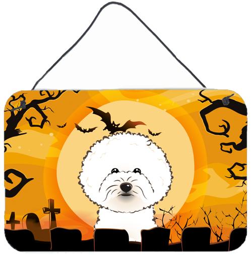 Halloween Bichon Frise Wall or Door Hanging Prints BB1775DS812 by Caroline's Treasures